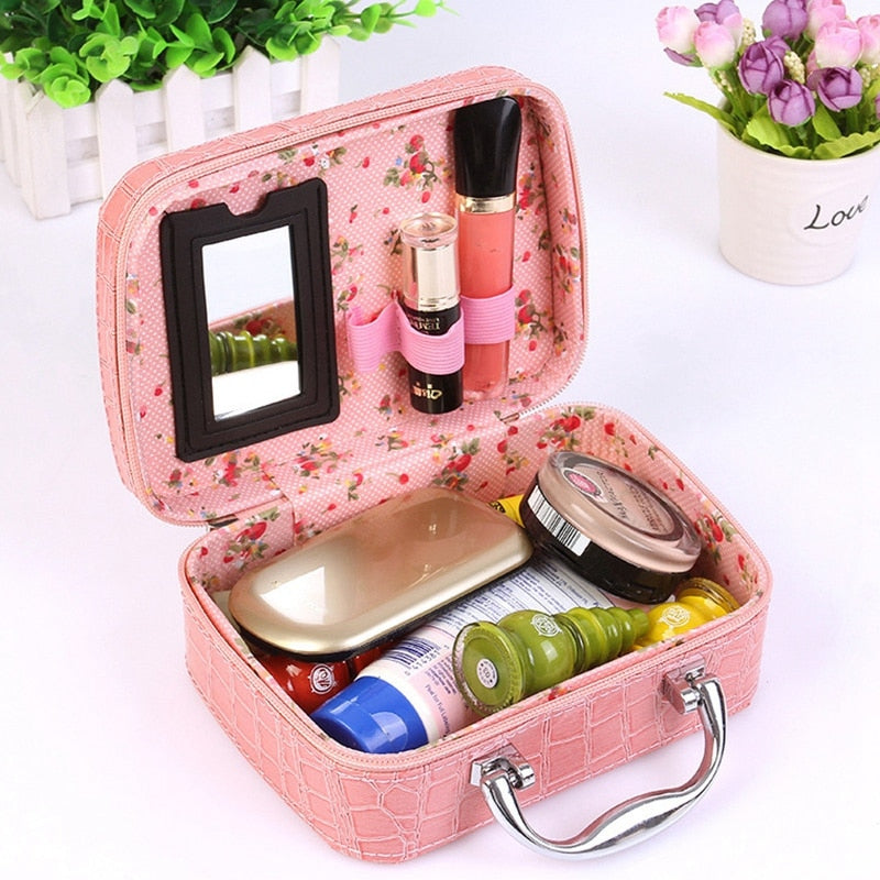 Fashion Woman Makeup Case Cosmetic Bag Travel Organizer Beauty Box Medicine Stationery Cosmetics Holiday Gifts - ebowsos