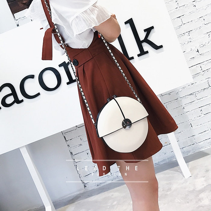 Fashion Women Chain Bag Lady Messenger Bag Small Round Bag Spring Summer Cute Mini Shoulder Bags - ebowsos