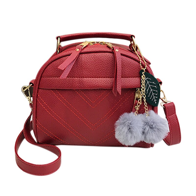 Fashion Women Handbag PU Women Messenger Bags With Ball Toy Bolsa Female Shoulder Bags Ladies Party Handbags New - ebowsos