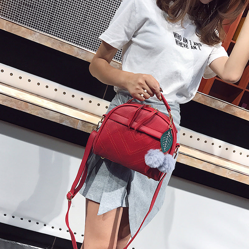 Fashion Women Handbag PU Women Messenger Bags With Ball Toy Bolsa Female Shoulder Bags Ladies Party Handbags New - ebowsos