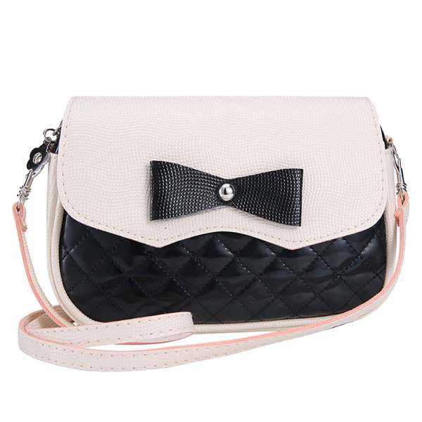 Fashion Women PU Leather Handbags Tote Satchel Lovely Girl Bowknot Fashion CrossBody Shoulder Messenger Bags - ebowsos