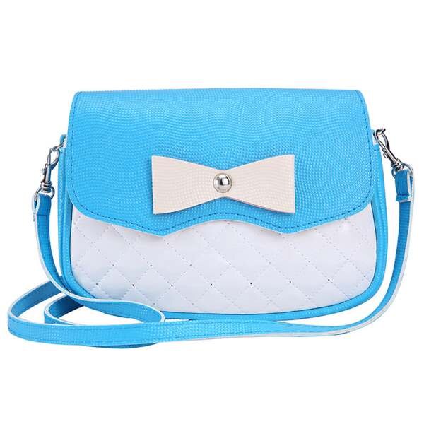 Fashion Women PU Leather Handbags Tote Satchel Lovely Girl Bowknot Fashion CrossBody Shoulder Messenger Bags - ebowsos