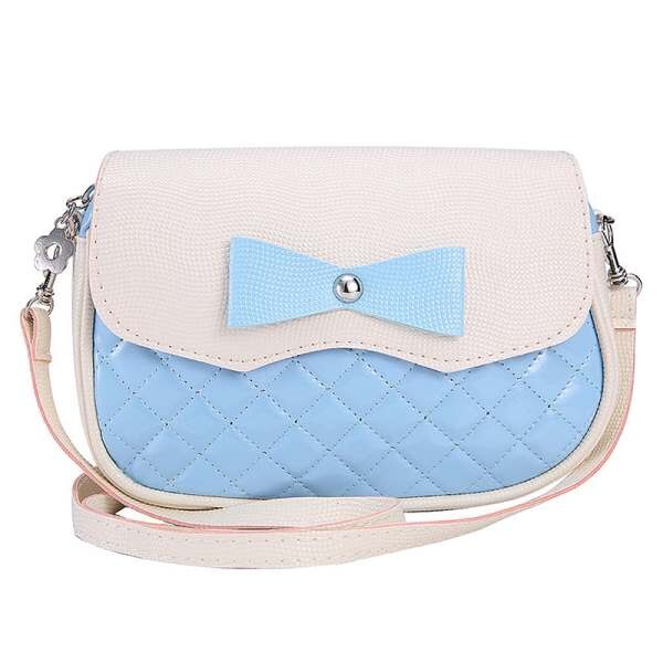 Fashion Women PU Leather Handbags Tote Satchel Lovely Girl Bowknot Fashion CrossBody Shoulder Messenger Bags - ebowsos