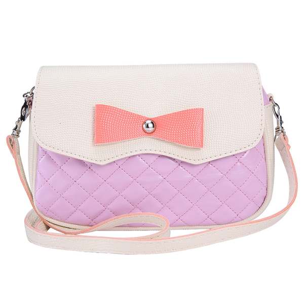 Fashion Women PU Leather Handbags Tote Satchel Lovely Girl Bowknot Fashion CrossBody Shoulder Messenger Bags - ebowsos