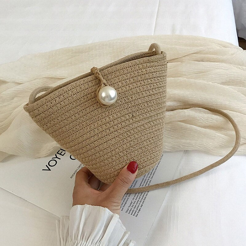 Fashion Women Shoulder Bag Ladies Wild Pearl Chain Strap Crossbody Bags Luxury Handbags Women Bags Designer Women Bag - ebowsos