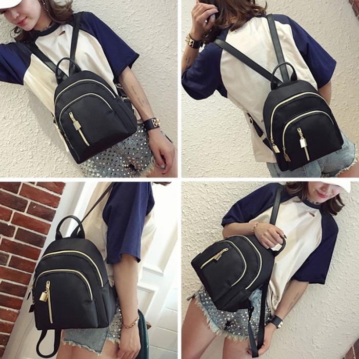 Fashion Women Travel Backpack Oxford Cloth Zipper Shoulder Bag Casual Backpacks - ebowsos