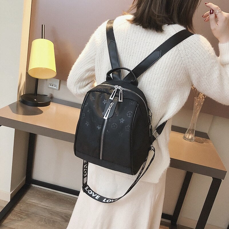 Fashion Women Waterproof Nylon Backpack Korean Style Designers Shoulder School Bag Leisure Rucksack For Girls - ebowsos