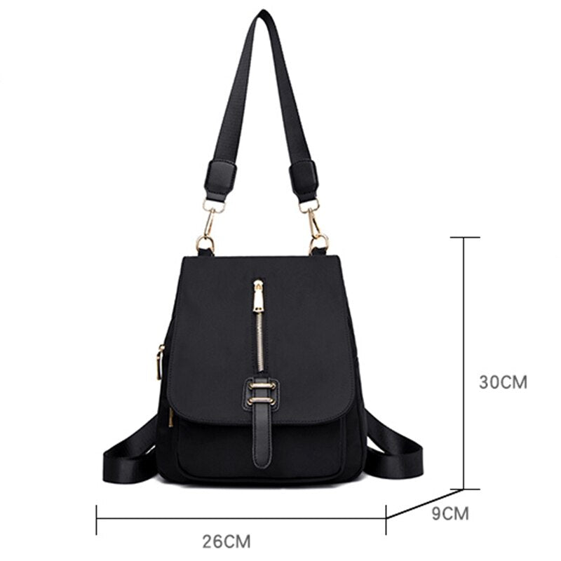 Fashion Women Waterproof Nylon bag Korean Style Designers Shoulder School Bag Leisure Rucksack For Girls - ebowsos