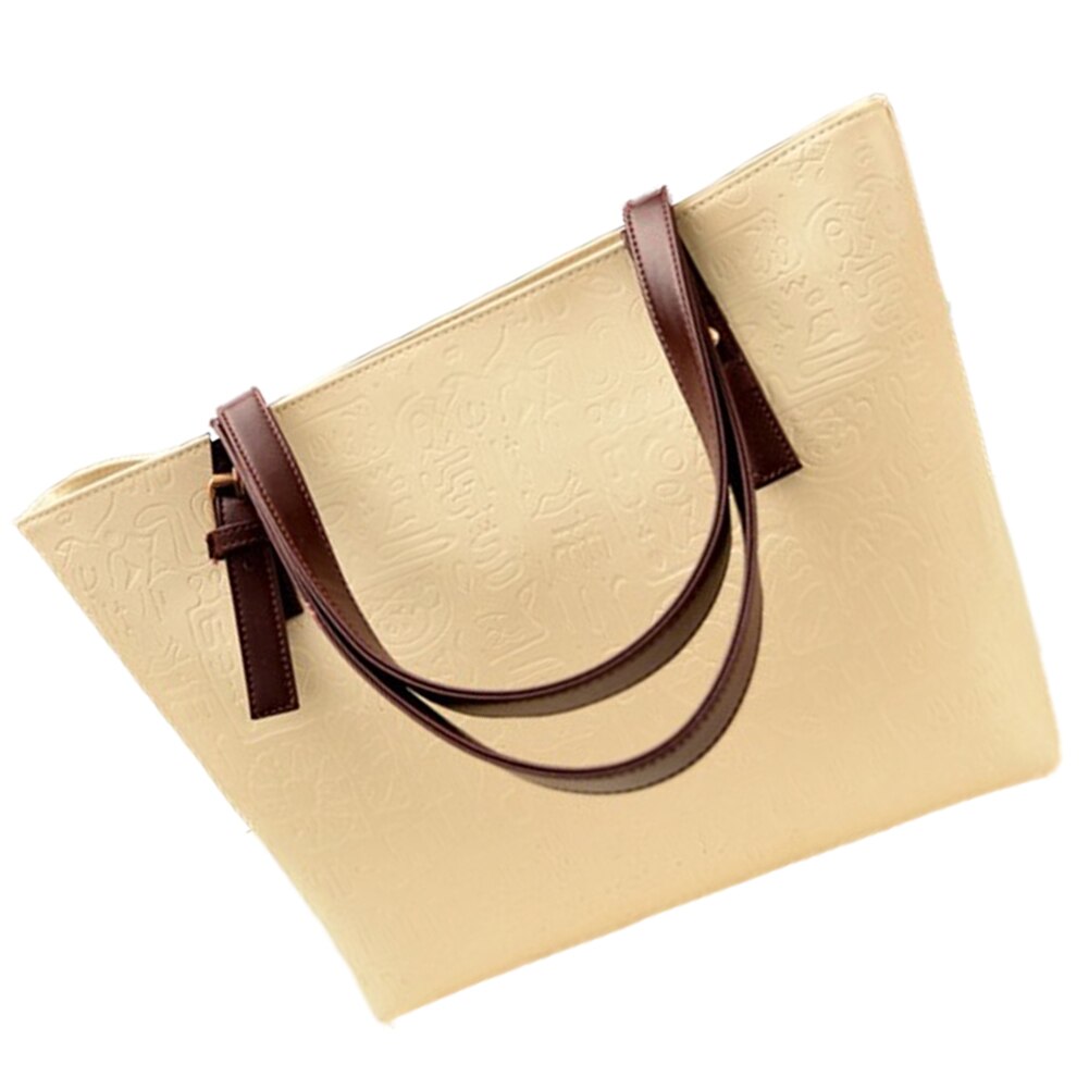 Fashion female bag, han edition fashion handbags, new oracle women bag, single shoulder bag(Beige) - ebowsos