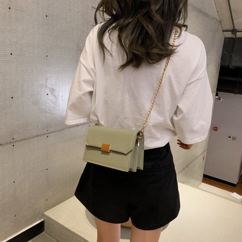 Foreign Air Small Bag Female Shoulder Bag Fashion Chain Wild Diagonal Small Square Bag - ebowsos