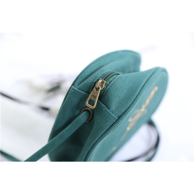 Fresh And Simple Embroidered Handbag, Italian Small Round Bag, Messenger Bag Female - ebowsos