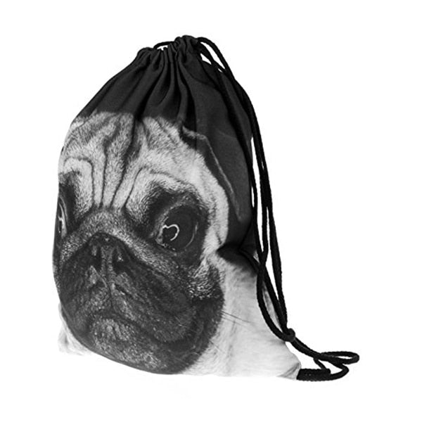 Full print Men's Women's Kids bag Teenage Drawstring Bag Shoulder School Backpack Rucksack bag Travel Gym(Dogs) - ebowsos