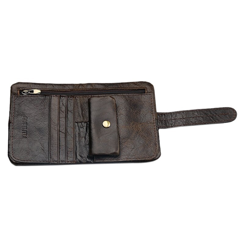 GUBINTU Wallet Vintage Men Short Wallets Card Holder Purse Coin Pocket Male Zipper - ebowsos
