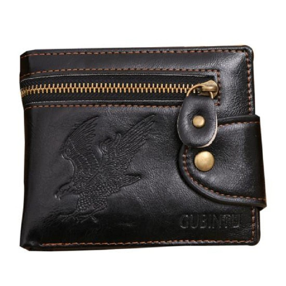 Gubintu Men's New Fashion High Quality Mini Zipper Wallet Male Pu Leather Card Cash Receipt Bags Holder Boys Clutch Purse - ebowsos