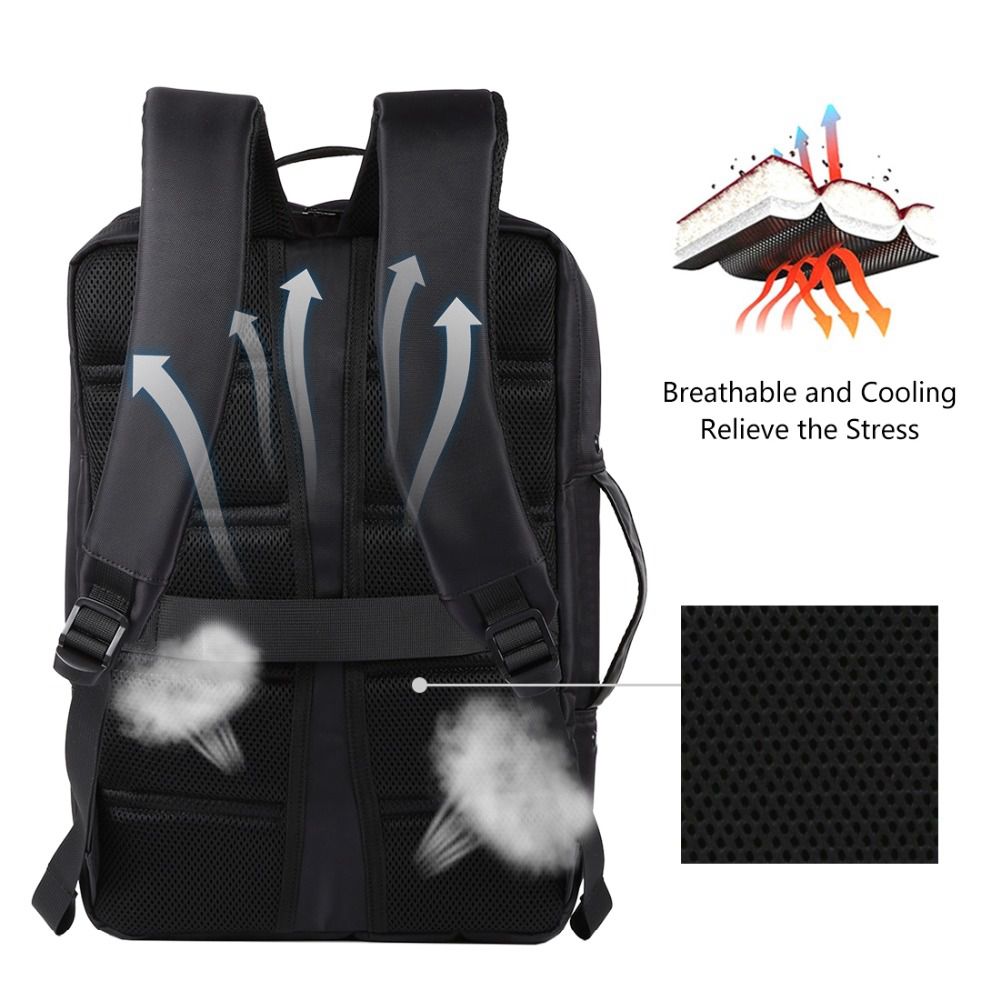 HAWEEL Outdoor Solar Backpack Bags Flexible Solar Panel 14W Power Backpack Laptop Bag+Handle+USB Laptop Tablet Bags - ebowsos