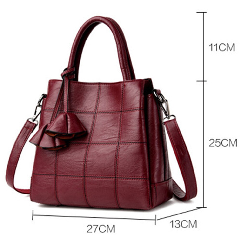 Handbags Women Bags Designer Leather handbags Women Shoulder Bag Female crossbody messenger bag sac a main(Red wi - ebowsos