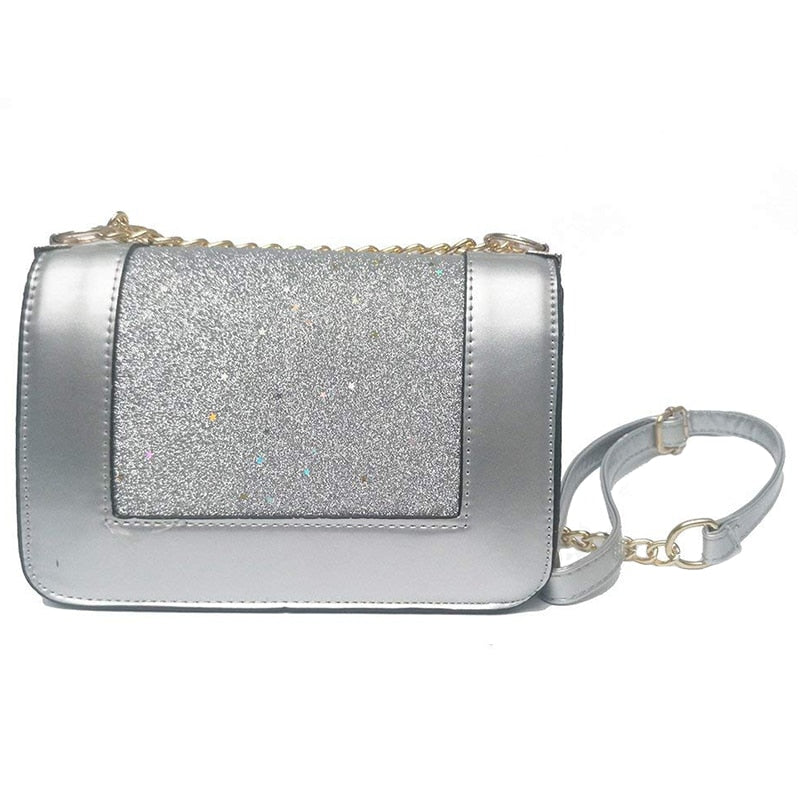 Handbags Women's Cross body Bags Messenger Shoulder Bag for Women Shining Silver - ebowsos