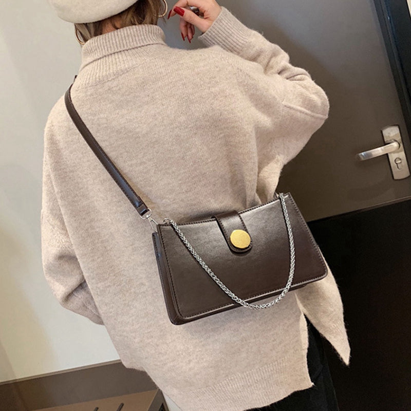 High-End Sense Bag Single Shoulder Bag Mother Bag Fashion Wild Retro Sense Girl Messenger Bag - ebowsos