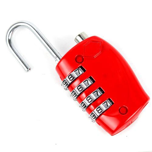 Hot 2 New Silver 4 Dial TSA Combination Padlock Resettable Luggage Travel Lock Safe - ebowsos