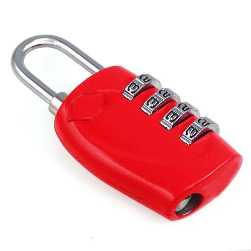 Hot 2 New Silver 4 Dial TSA Combination Padlock Resettable Luggage Travel Lock Safe - ebowsos