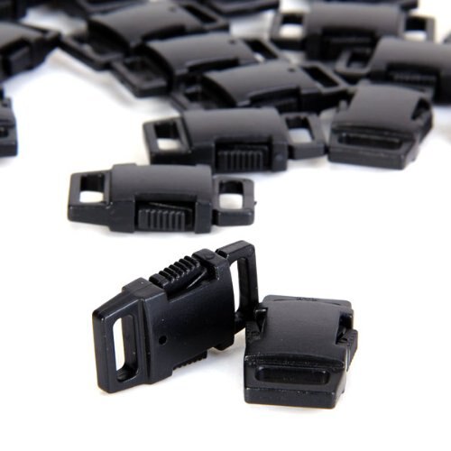 Hot 50pcs plastic side-trip loops black - accessories for large strap dog collar Bracelets - ebowsos