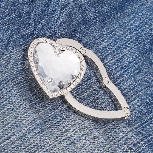 Hot Heart-Shape Foldable Purse Handbag Hanger Hook Holder - ebowsos