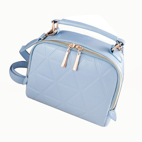 Hot New Fashion Women Solid PU Leather Handbag High Quality Chain Shoulder Lady Messenger Bag Candy Color Cross body Bags - ebowsos