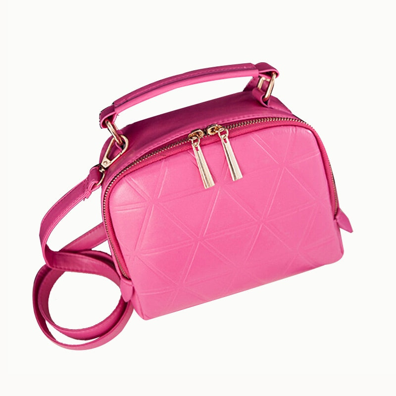 Hot New Fashion Women Solid PU Leather Handbag High Quality Chain Shoulder Lady Messenger Bag Candy Color Cross body Bags - ebowsos