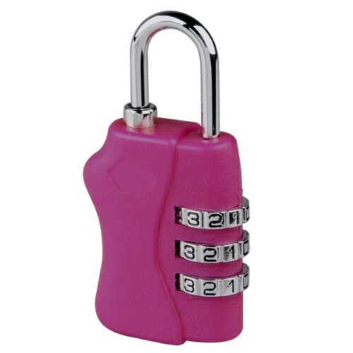 Hot StylePink TSA 3 Digit Combination Travel SuitCase Luggage Padlock Lock - ebowsos