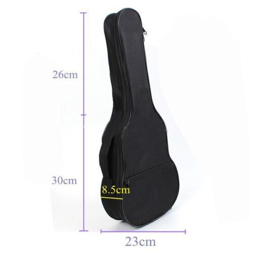 Hot StyleUkulele Soft Shoulder Back Carry Bag With Straps Black For Gift - ebowsos