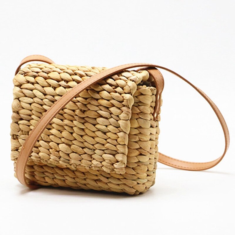 Hot Summer Women Shoulder Bag Hand Made Exquisiteness Straw Bags Mini Woven Flap Sweet Pastoral Rattan Girls Bag - ebowsos