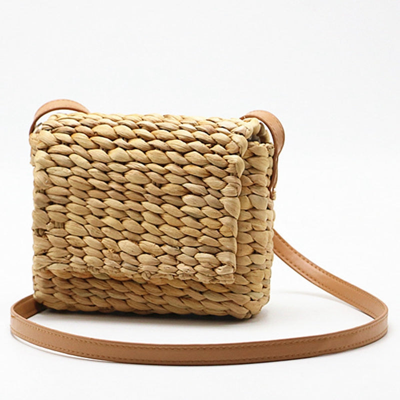 Hot Summer Women Shoulder Bag Hand Made Exquisiteness Straw Bags Mini Woven Flap Sweet Pastoral Rattan Girls Bag - ebowsos