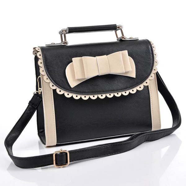 Hot Women Handbags Shoulder Bag Leather Shoppers Satchel Totes Messenger Bags black - ebowsos