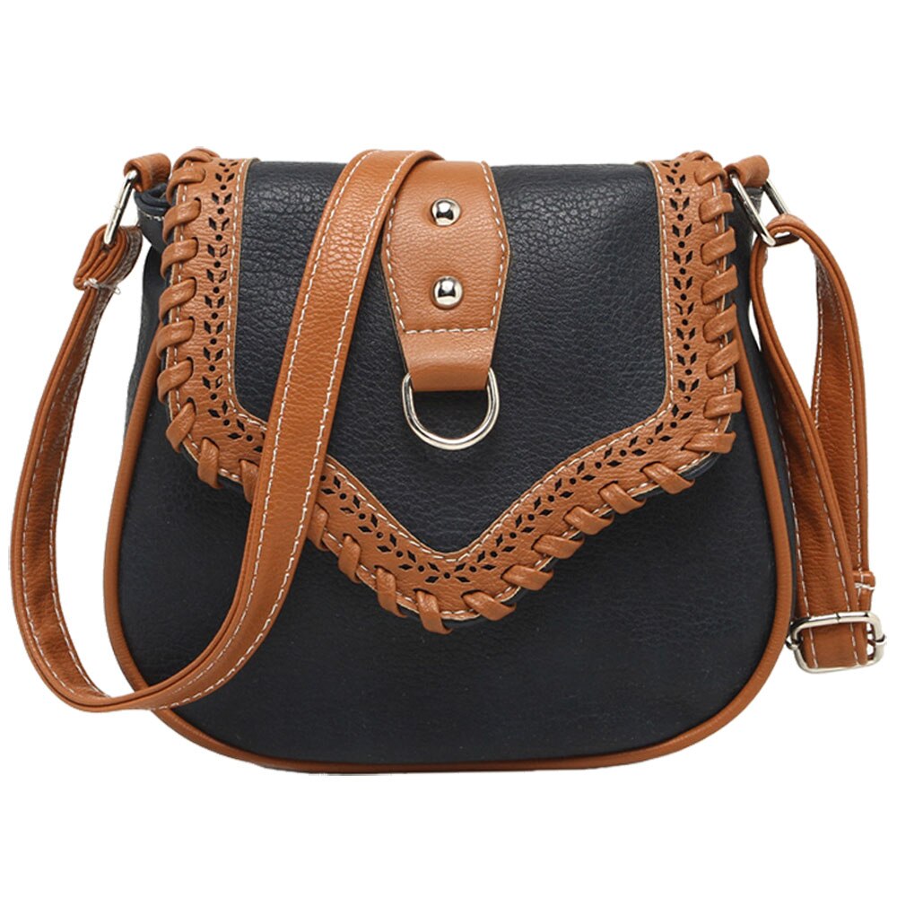 Hot Women's PU leather fashion Weave Oblique cross bag - ebowsos