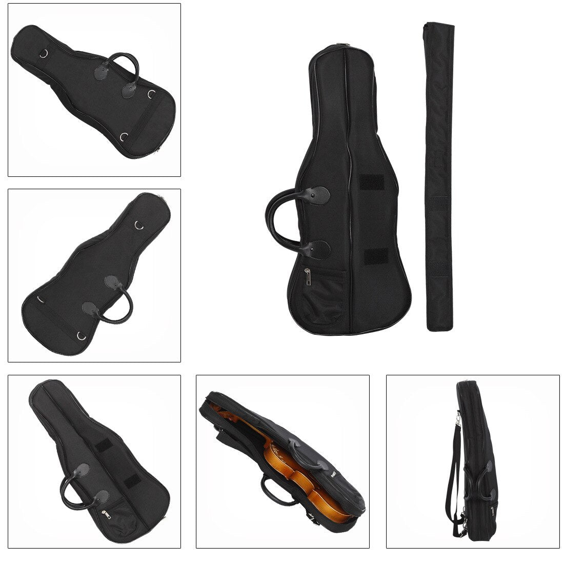 IRIN Violin Hand Bag Soft Case Storage Box Waterproof Oxford 4/4 Violin Protection Accessory - ebowsos