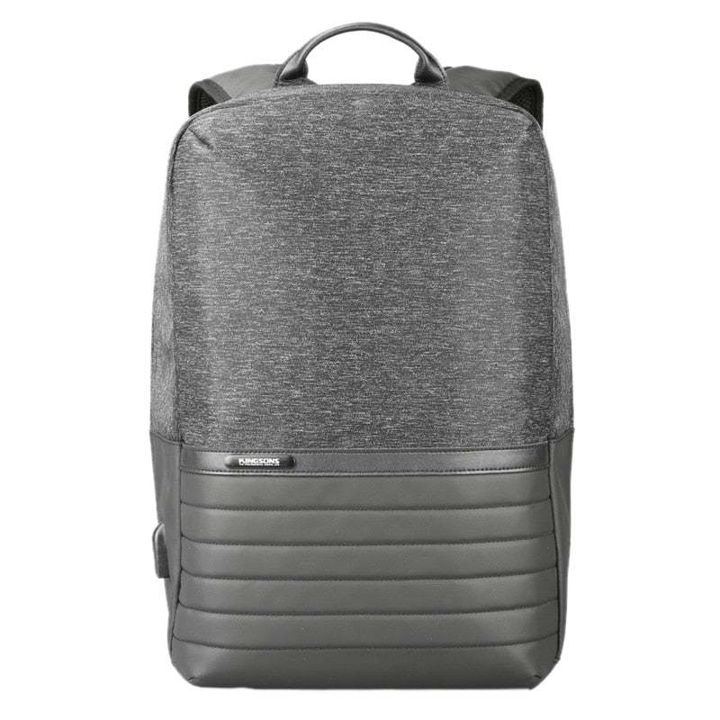 Kingsons 15 inch Laptop Backpack USB Charging Anti Theft Backpacks Men Travel Backpack Waterproof School Bag Men backpack - ebowsos