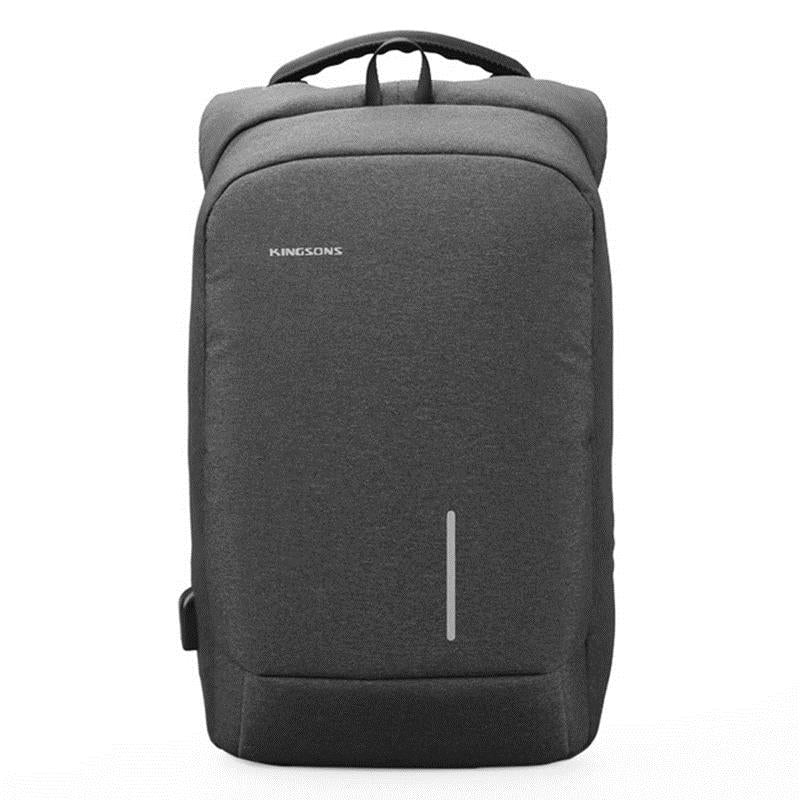 Kingsons Anti-Theft and USB Charging Port Backpack Anti-Slip Fashion Polyester Laptop / Tablet PC Trolley - ebowsos