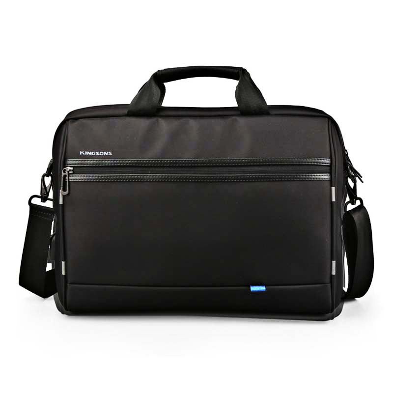 Kingsons Men Laptop Messenge bag 15.6 inch travel Shoulder Bags Crossbody Handbag Black bolsa masculina - ebowsos
