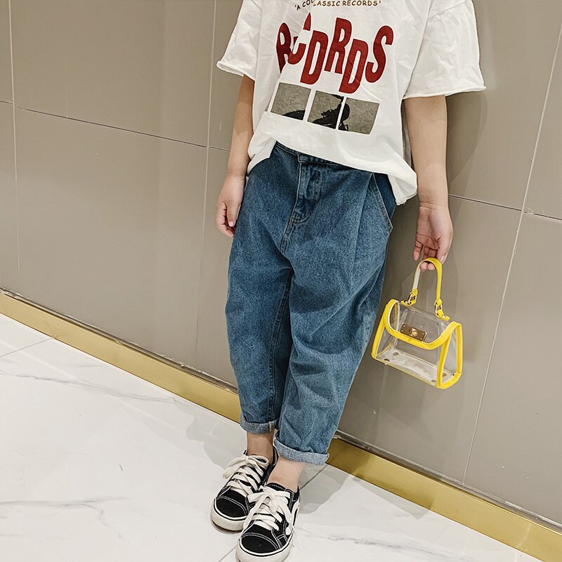 Korean Children'S Bag Spring And Summer New Shoulder Bag Hit Color Transparent Tide Girls Baby Messenger Bag - ebowsos