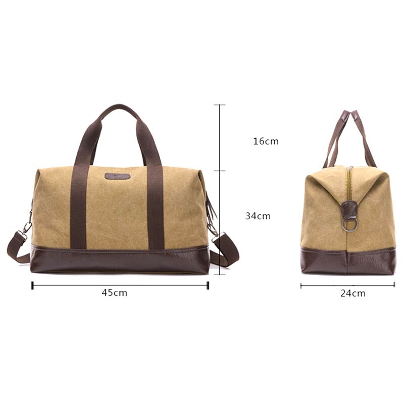 Kvky Vintage Bags Casual Messenger Bag Canvas Solid Unisex Large Capacity Tote Cross-Body Classic Handbag - ebowsos