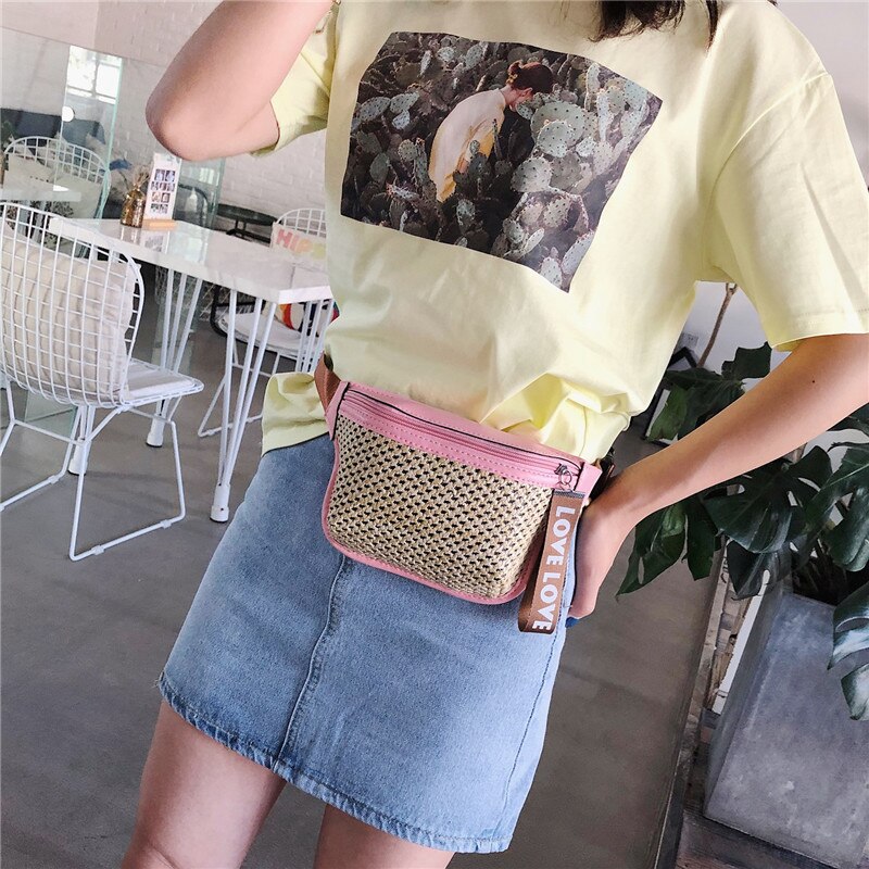 Ladies Straw Bag 2019 Funny Bag Lady Pocket Female Mobile Wallet Female Fashion Small New Package - ebowsos