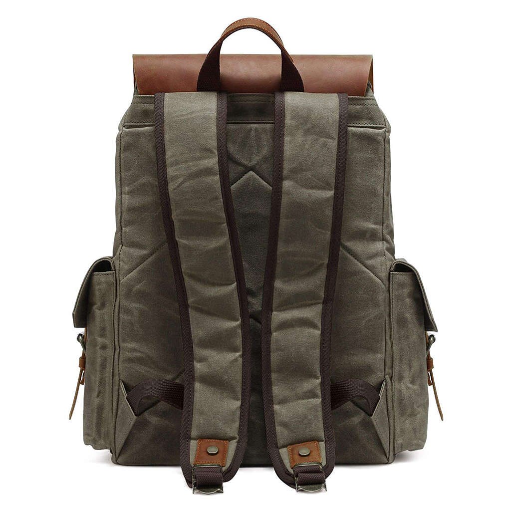 Large Canvas Backpack School Bag Outdoor Travel Rucksack,Vintage backpack Satchel Shoulder backpack - ebowsos