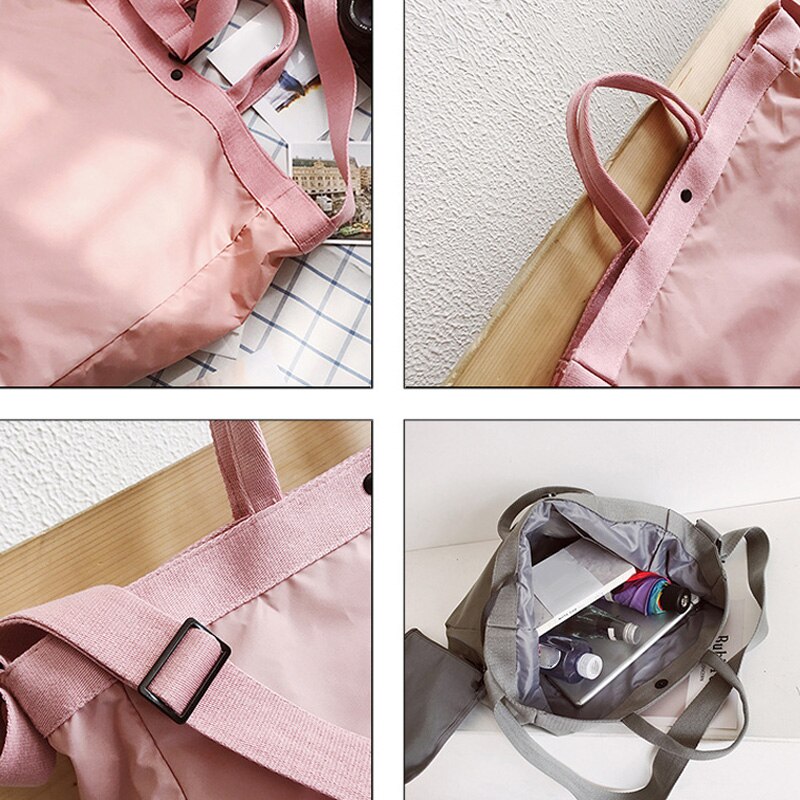 Large-Capacity Travel Bag Hand Luggage Bag Ladies Light Pink Travel Bag Waterproof Fitness Bag Suitable For Lovers - ebowsos