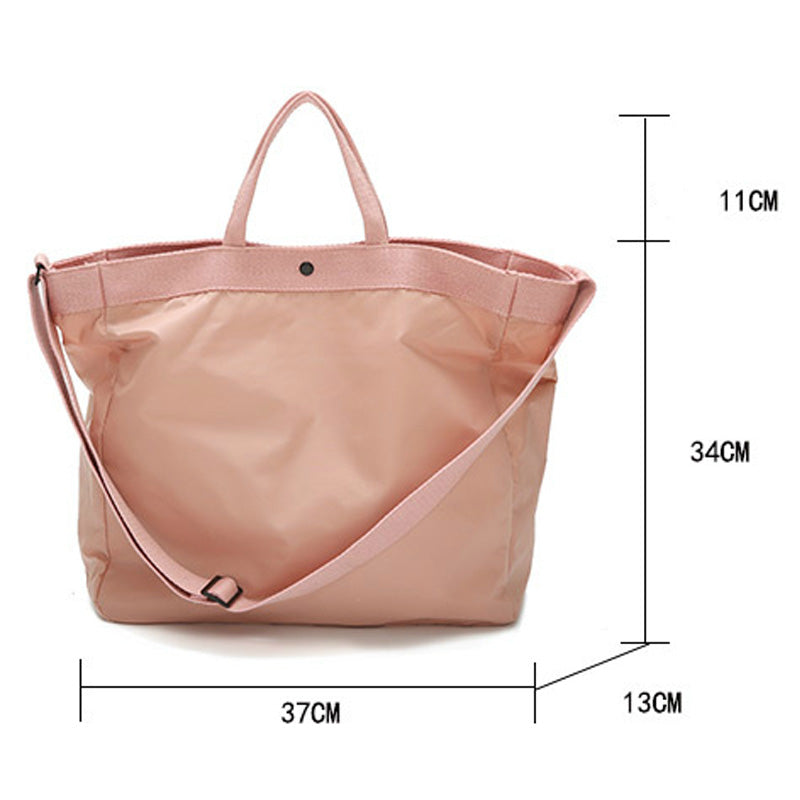 Large-Capacity Travel Bag Hand Luggage Bag Ladies Light Pink Travel Bag Waterproof Fitness Bag Suitable For Lovers - ebowsos