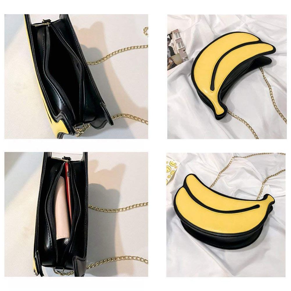 Latest Novelty Cute Shape Shoulder Mini Bag for Women,Q14-banana - ebowsos