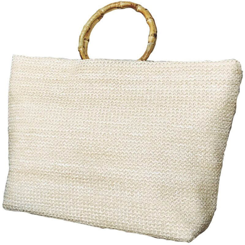 Le Hand-Woven Straw Bag Lafite Shoulder Portable Handbags Travel Beach Bag Weaving Straw Bag - ebowsos