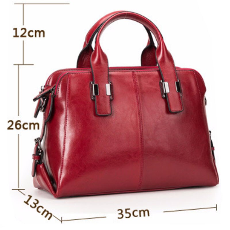 Leather Ladies Handbags Women Leather Bags Casual Fashion Classic Totes Messenger Bags Designer Bag - ebowsos