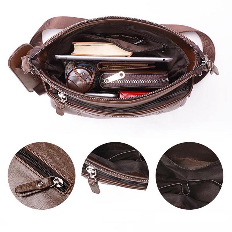 Leinasen Men Handbag Briefcase Men'S Shoulder Bag Male Messenger Bags Designer Handbags Crossbody Bags For Men Travel Bag - ebowsos