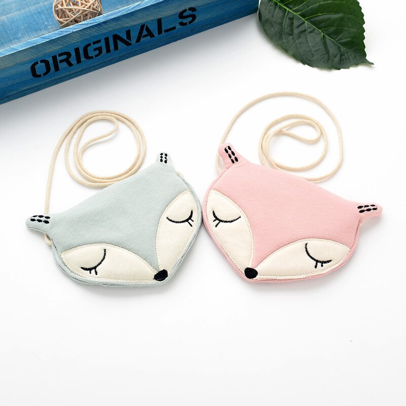 Lovely Children one shoulder bag coin purse cute fox girls messenger bag baby accessories an Perfect gift for Children's - ebowsos