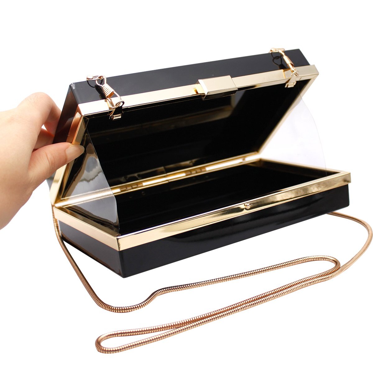 Luxury Acrylic Fashionable Transparent Evening Clutches Shoulder Bags Handbag For Women Ladies Gift Ideal - ebowsos